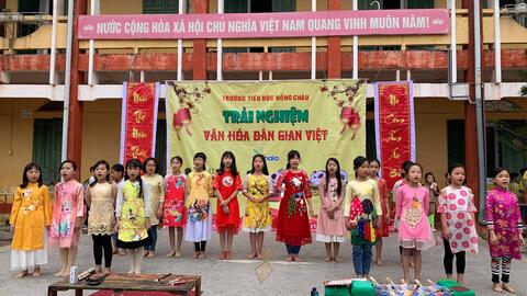 Trải nghiệm văn hóa dân gian Việt của HS trong kỳ I